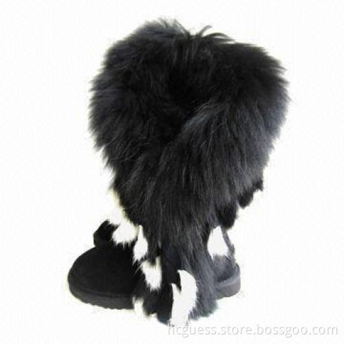 2012 Autumn Winter Fabric Boots, Double-face Sheepskin
